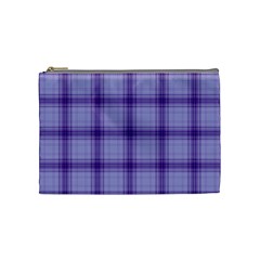 Purple Plaid Original Traditional Cosmetic Bag (Medium) 