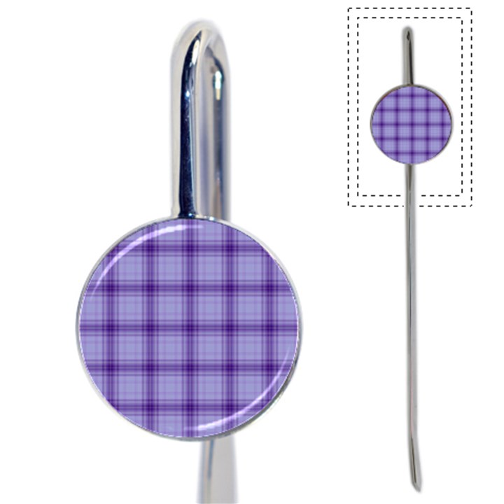 Purple Plaid Original Traditional Book Mark