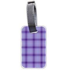 Purple Plaid Original Traditional Luggage Tags (Two Sides)