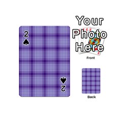 Purple Plaid Original Traditional Playing Cards 54 (Mini) 