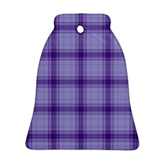 Purple Plaid Original Traditional Ornament (Bell)