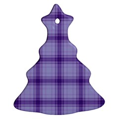 Purple Plaid Original Traditional Christmas Tree Ornament (Two Sides)