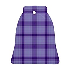 Purple Plaid Original Traditional Bell Ornament (Two Sides)
