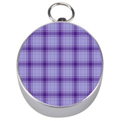 Purple Plaid Original Traditional Silver Compasses