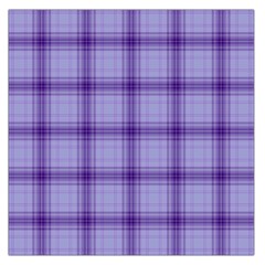 Purple Plaid Original Traditional Large Satin Scarf (Square)