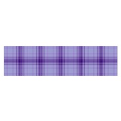 Purple Plaid Original Traditional Satin Scarf (Oblong)