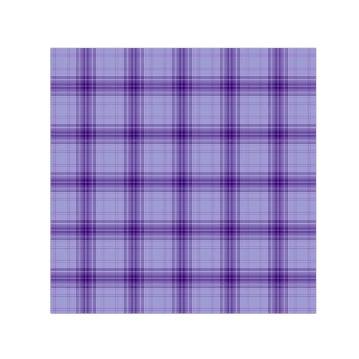 Purple Plaid Original Traditional Small Satin Scarf (Square)