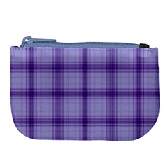 Purple Plaid Original Traditional Large Coin Purse