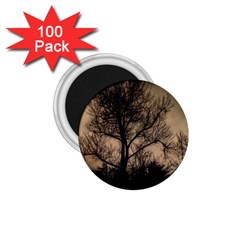 Tree Bushes Black Nature Landscape 1 75  Magnets (100 Pack) 