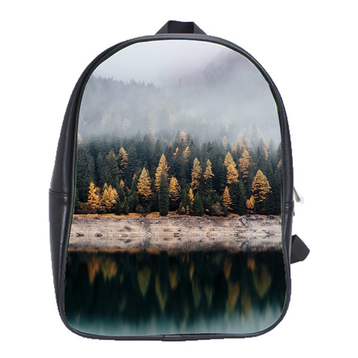 Trees Plants Nature Forests Lake School Bag (XL)