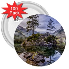 Hintersee Ramsau Berchtesgaden 3  Buttons (100 Pack) 