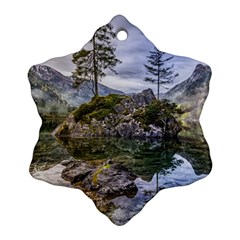 Hintersee Ramsau Berchtesgaden Snowflake Ornament (two Sides) by BangZart