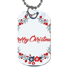 Merry Christmas Christmas Greeting Dog Tag (one Side) by BangZart