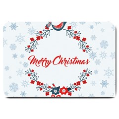 Merry Christmas Christmas Greeting Large Doormat  by BangZart