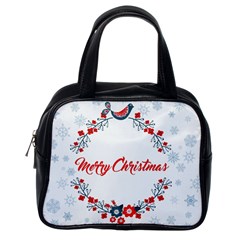 Merry Christmas Christmas Greeting Classic Handbags (one Side) by BangZart