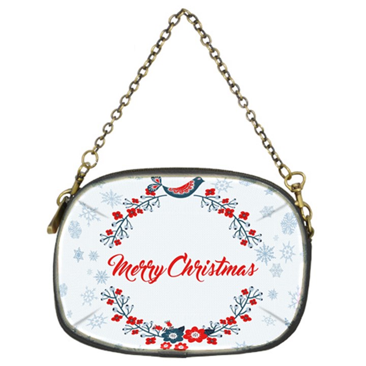 Merry Christmas Christmas Greeting Chain Purses (Two Sides) 