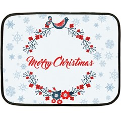 Merry Christmas Christmas Greeting Double Sided Fleece Blanket (mini)  by BangZart