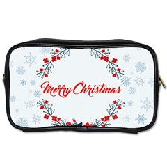 Merry Christmas Christmas Greeting Toiletries Bags 2-side by BangZart