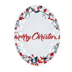 Merry Christmas Christmas Greeting Ornament (oval Filigree)