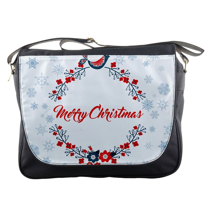 Merry Christmas Christmas Greeting Messenger Bags