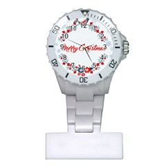 Merry Christmas Christmas Greeting Plastic Nurses Watch