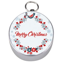 Merry Christmas Christmas Greeting Silver Compasses