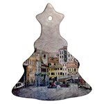 Venice Small Town Watercolor Christmas Tree Ornament (Two Sides) Back