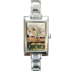 Sydney The Opera House Watercolor Rectangle Italian Charm Watch by BangZart