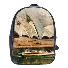 Sydney The Opera House Watercolor School Bag (xl)