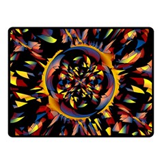 Spiky Abstract Double Sided Fleece Blanket (small)  by linceazul