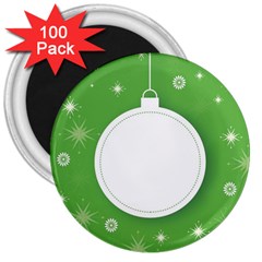 Christmas Bauble Ball 3  Magnets (100 Pack)