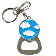 Clouds Sky Background Comic Button Necklaces by BangZart