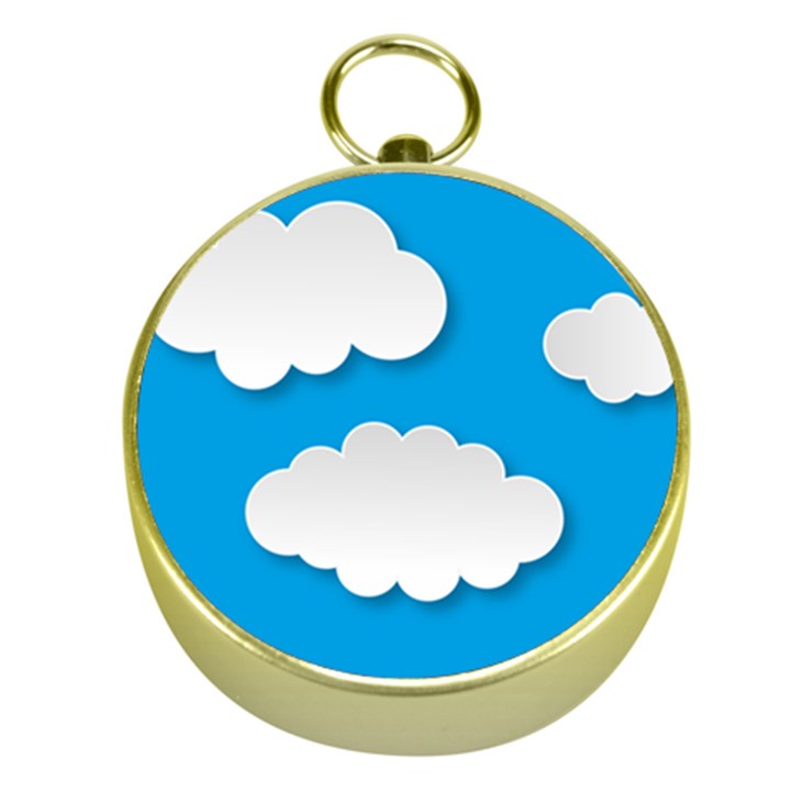 Clouds Sky Background Comic Gold Compasses