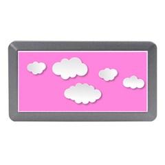 Clouds Sky Pink Comic Background Memory Card Reader (mini) by BangZart