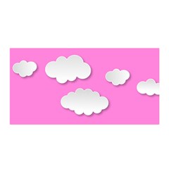 Clouds Sky Pink Comic Background Satin Wrap