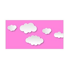 Clouds Sky Pink Comic Background Yoga Headband