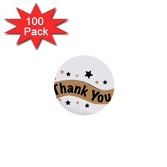 Thank You Lettering Thank You Ornament Banner 1  Mini Buttons (100 Pack)  by BangZart