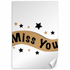 Lettering Miss You Banner Canvas 12  X 18   by BangZart