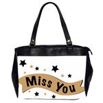 Lettering Miss You Banner Office Handbags (2 Sides)  Front