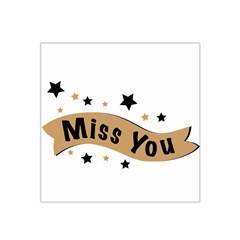 Lettering Miss You Banner Satin Bandana Scarf