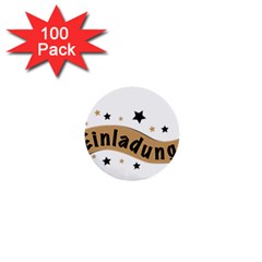 Einladung Lettering Invitation Banner 1  Mini Buttons (100 Pack)  by BangZart