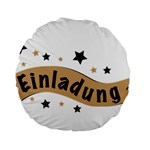 Einladung Lettering Invitation Banner Standard 15  Premium Round Cushions Back