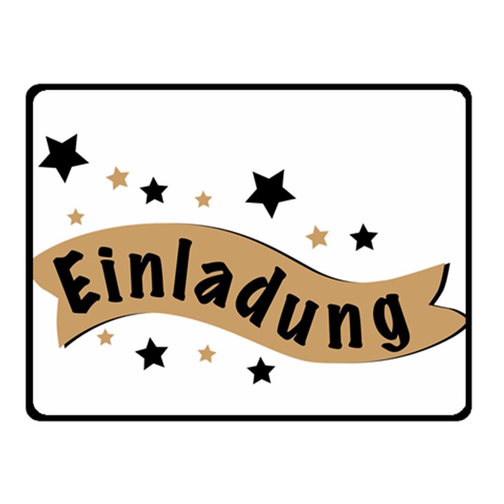 Einladung Lettering Invitation Banner Double Sided Fleece Blanket (Small) 