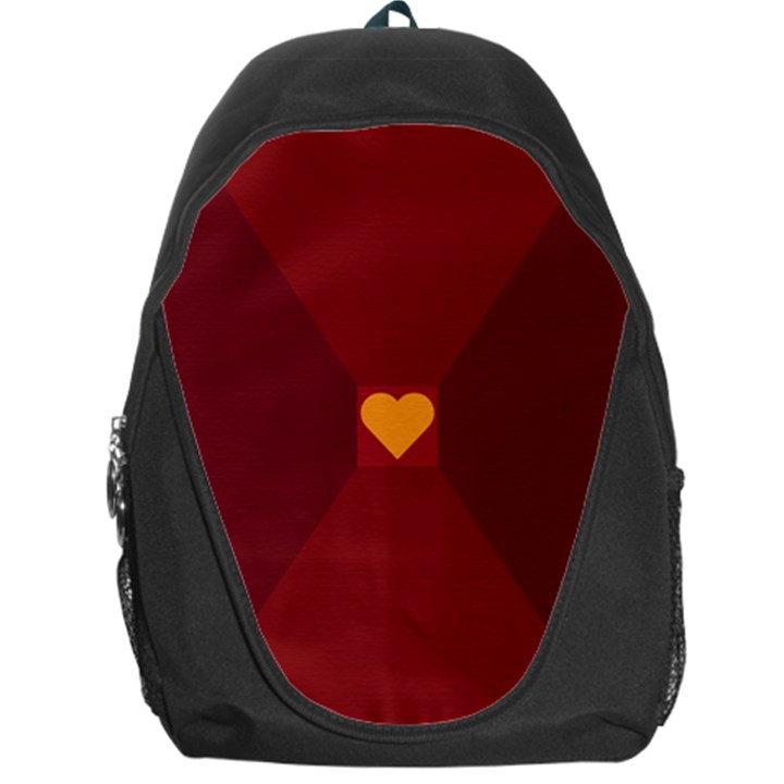 Heart Red Yellow Love Card Design Backpack Bag