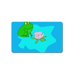 Frog Flower Lilypad Lily Pad Water Magnet (name Card) by BangZart