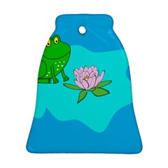 Frog Flower Lilypad Lily Pad Water Bell Ornament (two Sides) by BangZart