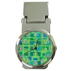 Green Abstract Geometric Money Clip Watches by BangZart