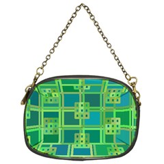 Green Abstract Geometric Chain Purses (one Side)  by BangZart