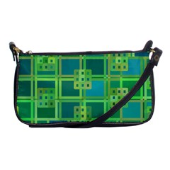 Green Abstract Geometric Shoulder Clutch Bags by BangZart