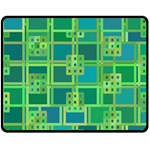 Green Abstract Geometric Double Sided Fleece Blanket (Medium)  58.8 x47.4  Blanket Front